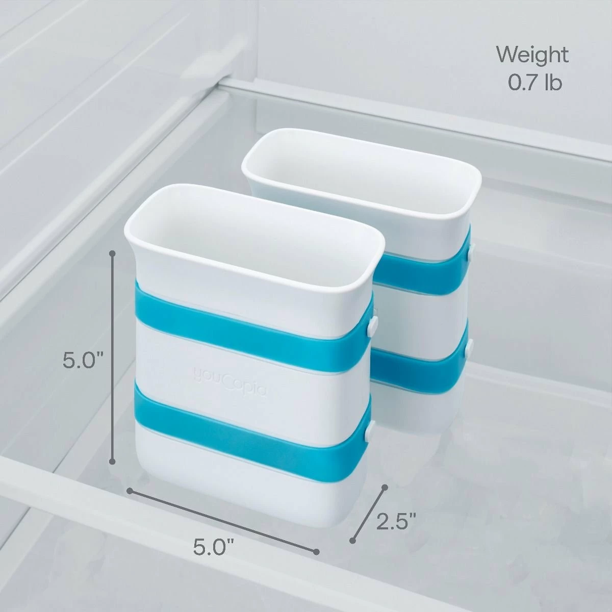 New ⭐ YouCopia® FreezeUp™ One Quart Food Block Maker | Pack Of 2 Blue, White ⌛ 7 New ⭐ YouCopia® FreezeUp™ One Quart Food Block Maker | Pack Of 2 Blue, White ⌛ - Image 5