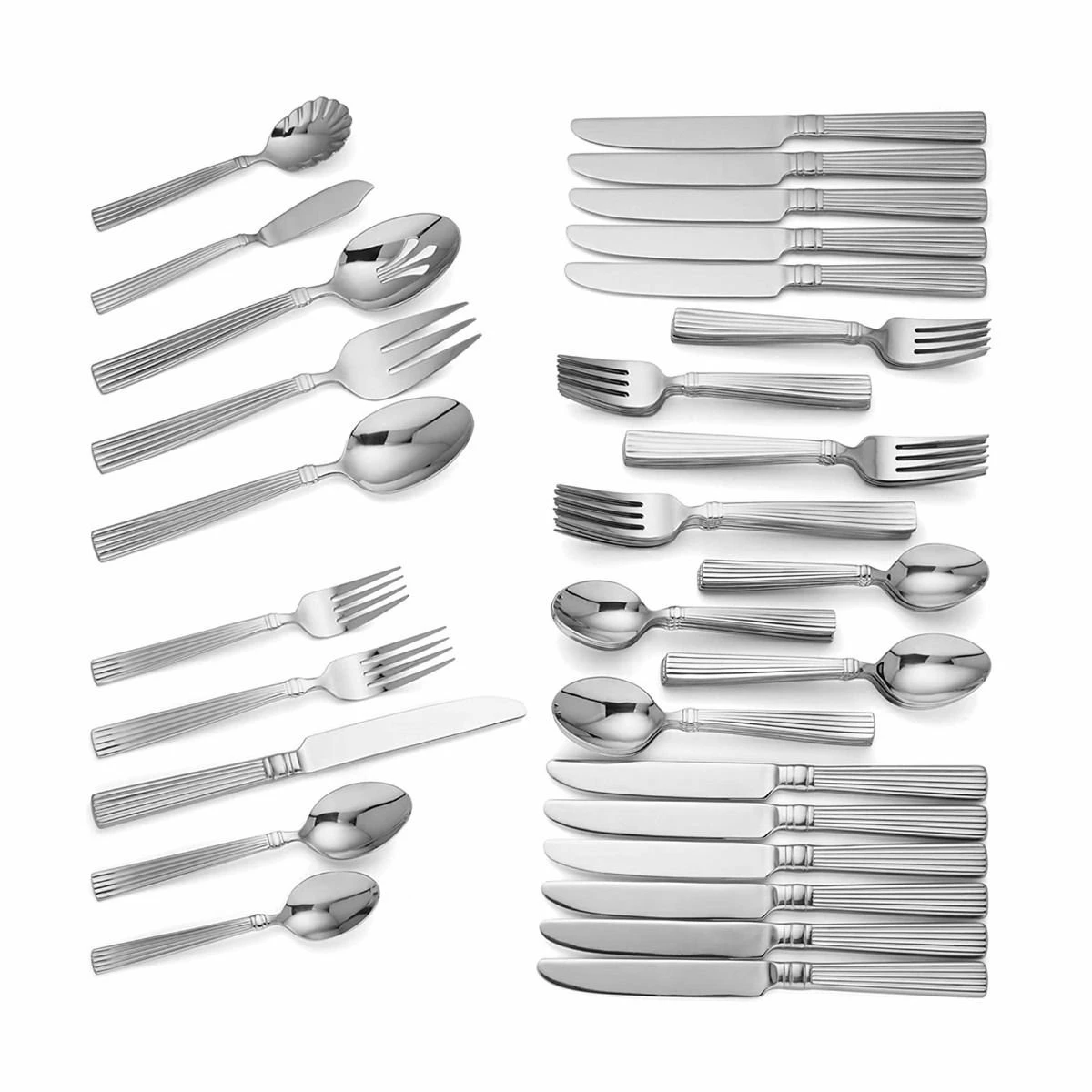 Cheapest ✔️ Reed & Barton Legacy Collection - 65 Pc Crescendo II Flatware Set Silver ⭐ 4 Cheapest ✔️ Reed & Barton Legacy Collection - 65 Pc Crescendo II Flatware Set Silver ⭐ - Image 2