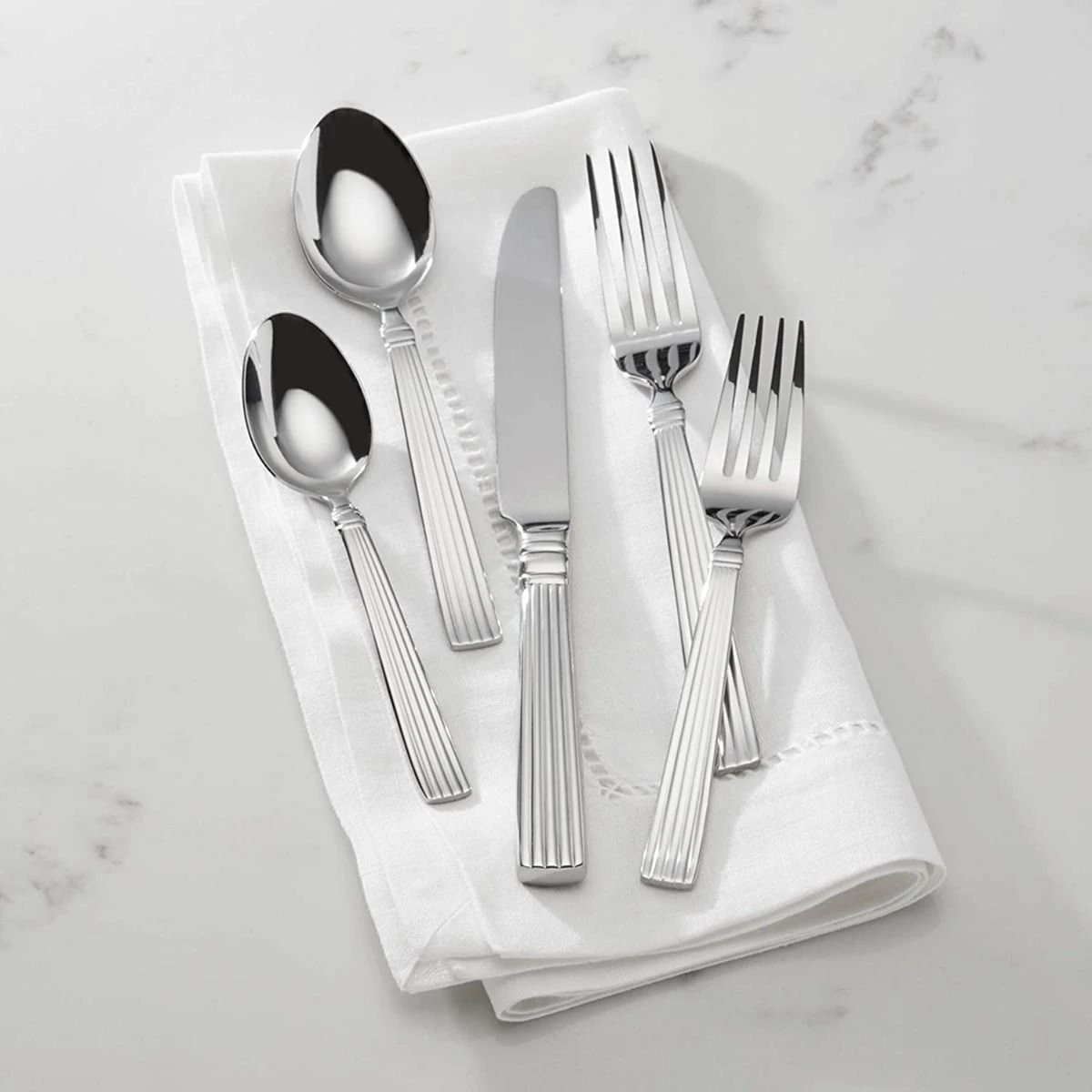 Cheapest ✔️ Reed & Barton Legacy Collection - 65 Pc Crescendo II Flatware Set Silver ⭐ 6 Cheapest ✔️ Reed & Barton Legacy Collection - 65 Pc Crescendo II Flatware Set Silver ⭐ - Image 4