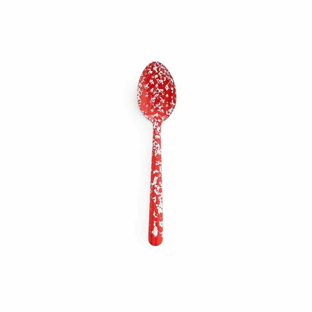 Promo 🎁 Crow Canyon Home Crow Canyon Enameled Slotted Spoon Red Marble Red 🧨 3 Promo 🎁 Crow Canyon Home Crow Canyon Enameled Slotted Spoon Red Marble Red 🧨