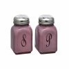 New 🎁 Mosser Glass Monogram Salt & Pepper Set | Eggplant Black, Purple 😍 -Oneida Sales Store eggplantsp1