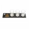 Hot Sale 👍 Epicurean Flight Server + Glasses 13.25" × 4" | Slate/Nutmeg Black ⌛
