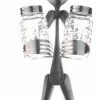 New ✔️ Forked Up Art Salt & Pepper Holder - Spoon Art Figurine Silver 💯
