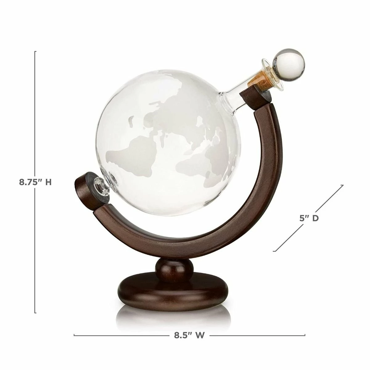 Best Sale 😍 Viski® Globe Liquor Decanter Clear, Wood 👍 9 Best Sale 😍 Viski® Globe Liquor Decanter Clear, Wood 👍 - Image 7