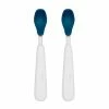 Best Sale 🤩 OXO Tot Feeding Spoon Set With Soft Silicone | Navy Blue 👏 -Oneida Sales Store tot 61138200 2